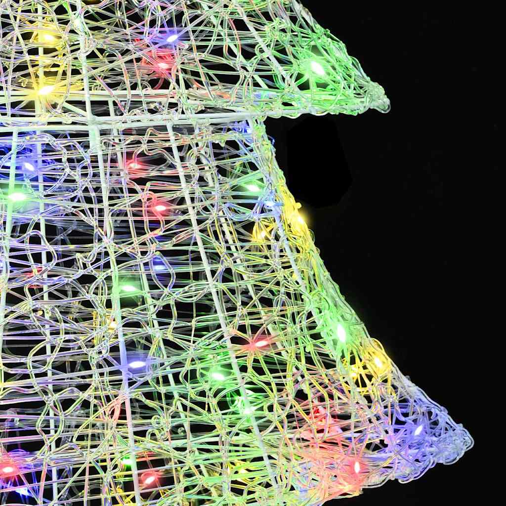 Christmas Tree with 240 LEDs Multicolour 180 cm Acrylic